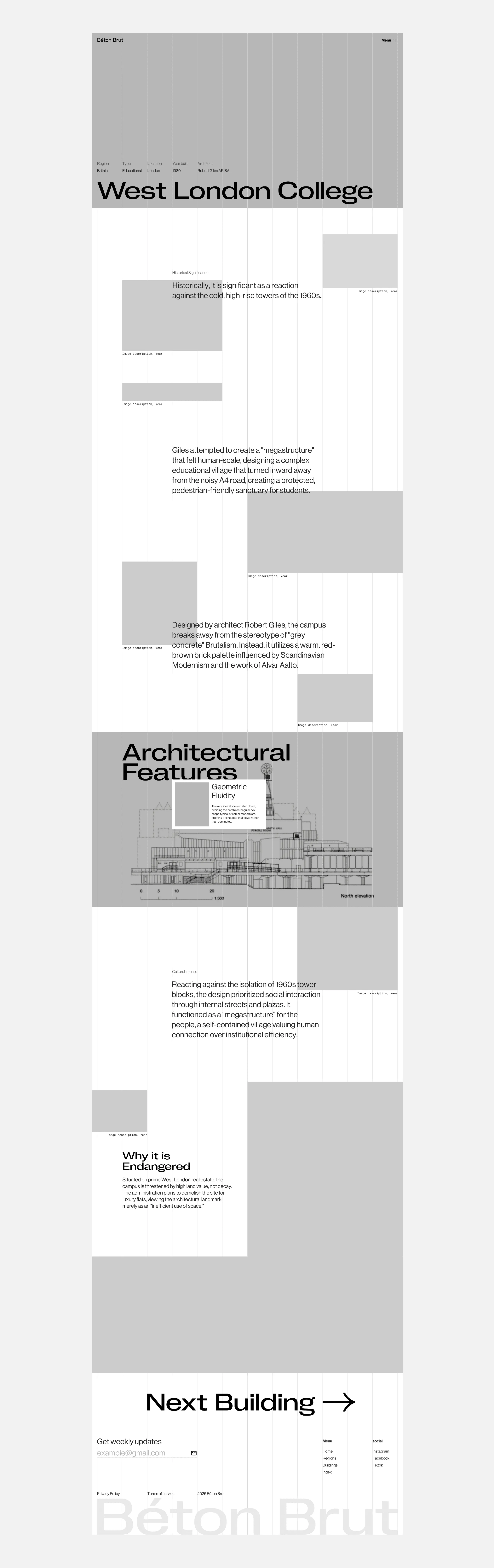 Building page wireframe