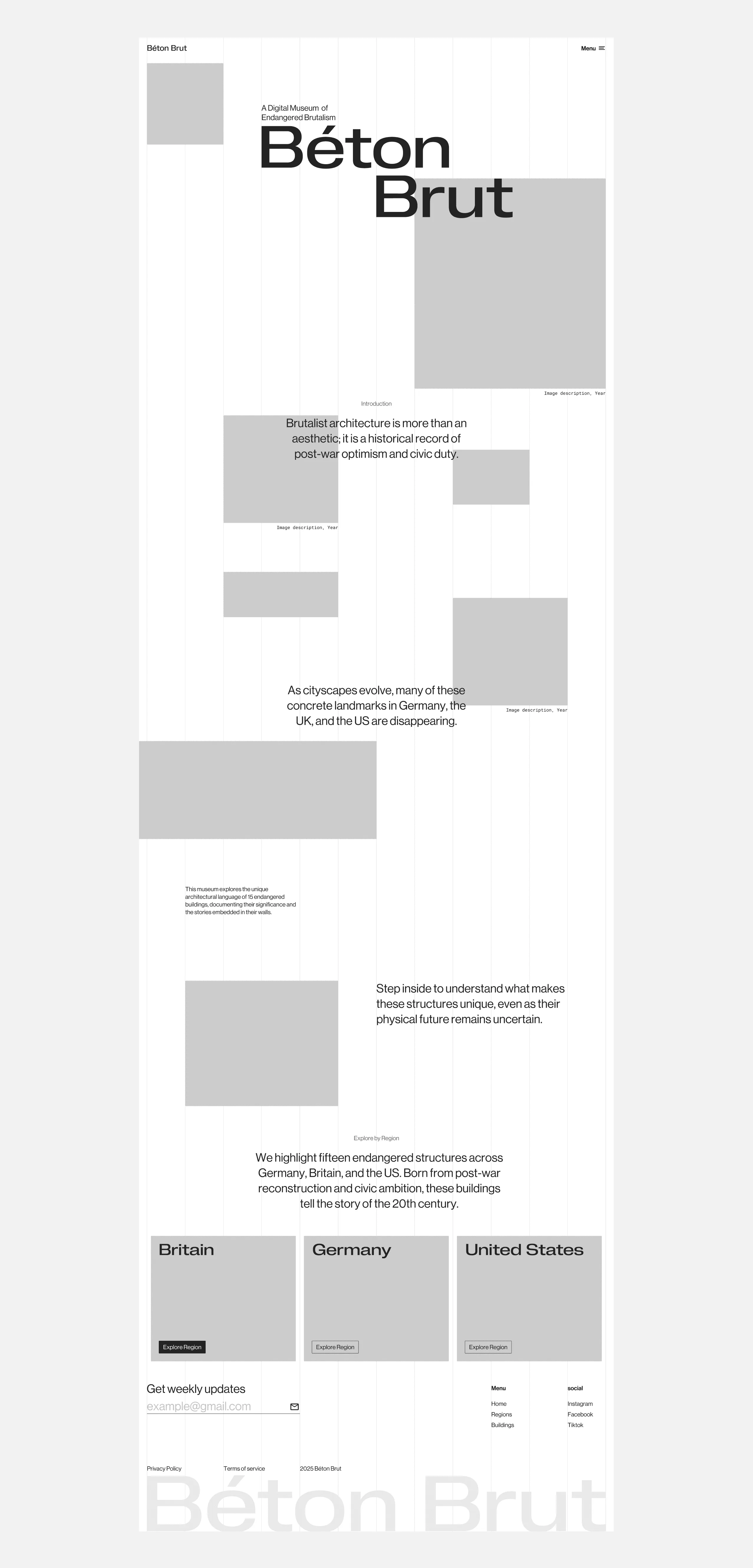 Home page wireframe